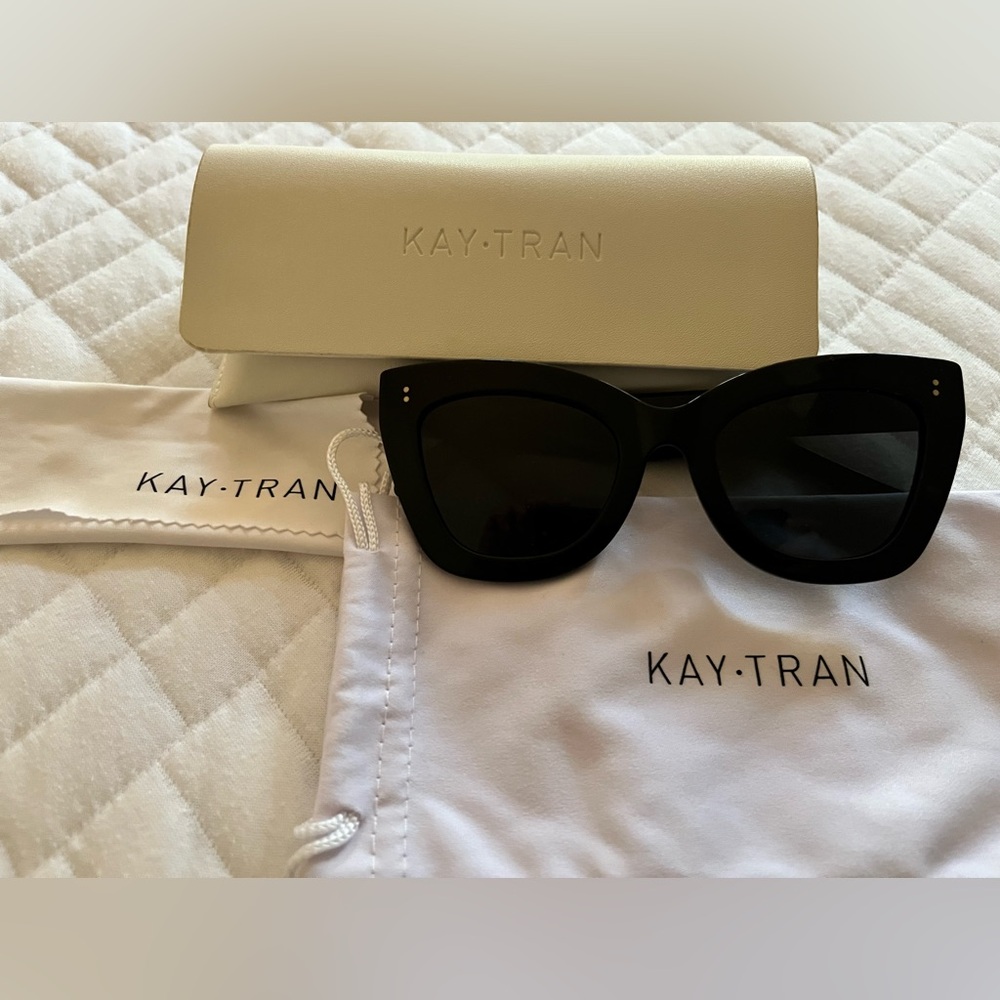 Kay Tran Women’s Arlo Sunglasses in Polished Black